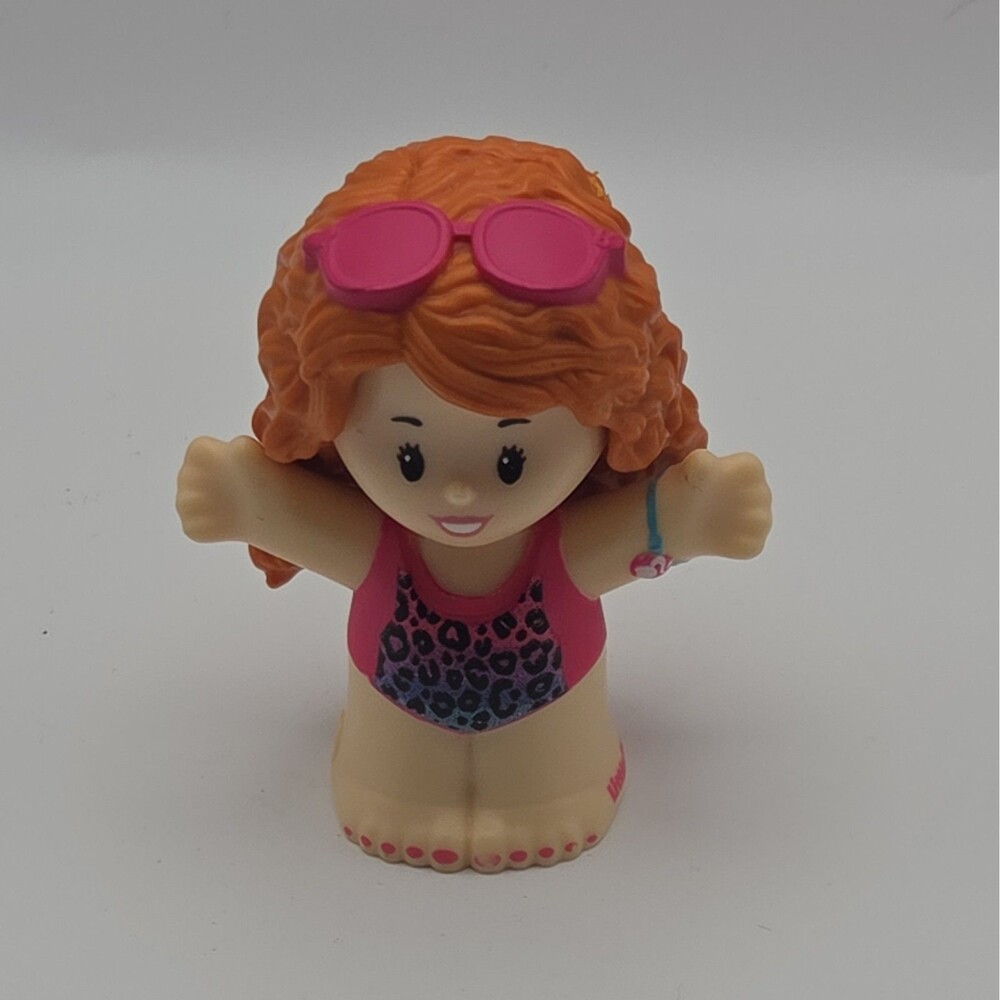 Fisher Price Little People Red Hair Barbie Swim Pool Beach Bathing Suit 2022